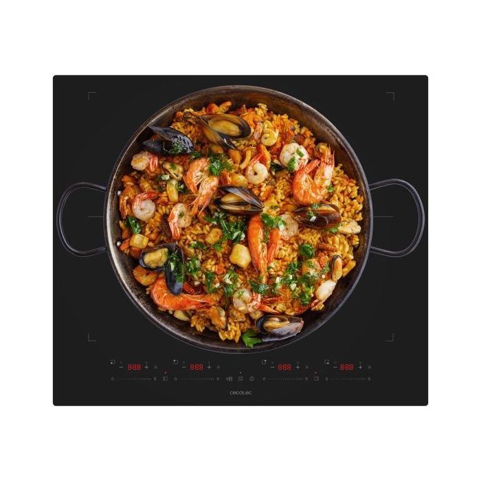 Cecotec Bolero Squad I 4700 TitanicZone Cocina de Induccion Encastrable - 7400W - 4 Zonas Flexibles - Temporizador - Seguro Infantil - 9 Niveles de Potencia - Funcion Booster - Color Negro