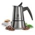 Cecotec Piccolina 400 Cafetera Italiana para 4 Tazas - Capacidad 200ml - Apta para Todo Tipo de Cocinas - Mango Ergonomico y Termoresistente - Acero Inoxidable