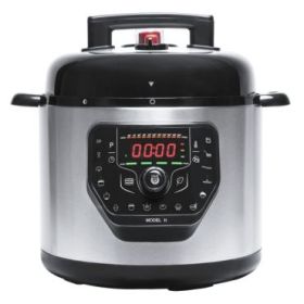 Cecotec Olla GM H Olla a Presion Electrica de 6L - Programable - Cubeta Antiadherente - Multifuncion - Incluye Recetario - Accesorios Incluidos - Modos Preconfigurados - Color Negro y Plata