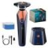 Cecotec PrecisionCare Saphire Pro Afeitadora Rotativa con Base Autolimpieza - Autonomia hasta 90min - Cuchillas de Titanio - Varias Velocidades - Liquido de Autolimpieza - IPX7 - Color Negro