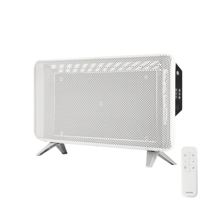 Cecotec ReadyWarm 2000 Graphene Calefactor de Grafeno - 1800W - Temperatura Regulable - Temporizador - Apagado Automatico - Cobertura hasta 20m2 - Mando a Distancia - Color Blanco