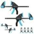 Cecotec StrongComfort 740 Instant Evolution Set de Sargentos de Liberacion Rapida - 12 Piezas - Incluye Accesorios - Funcion Rotativa - Color Negro y Azul