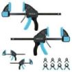 Cecotec StrongComfort 740 Instant Evolution Set de Sargentos de Liberacion Rapida - 12 Piezas - Incluye Accesorios - Funcion Rotativa - Color Negro y Azul