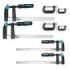 Cecotec StrongComfort 4400 Force Set de Sargentos - 8 Piezas - Incluye Accesorios - Antideslizante - Color Negro y Azul