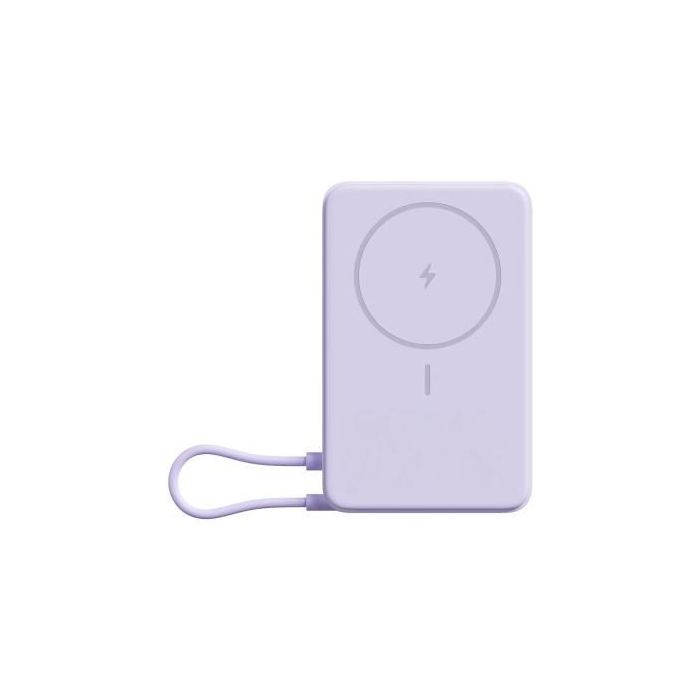Xiaomi Magnetic Power Bank 10000 con Soporte Integrado - Carga Inalambrica Magnetica - 20W Max - USB C Bidireccional - 5900 mAh / 37 Wh - Pantalla Integrada - Diseño Compacto - Color Purpura