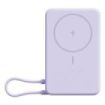 Xiaomi Magnetic Power Bank 10000 con Soporte Integrado - Carga Inalambrica Magnetica - 20W Max - USB C Bidireccional - 5900 mAh / 37 Wh - Pantalla Integrada - Diseño Compacto - Color Purpura