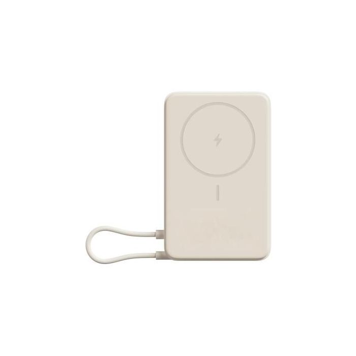 Xiaomi Magnetic Power Bank 10000 con Soporte Integrado - Carga Inalambrica Magnetica - 20W Max - USB C Bidireccional - 5900 mAh / 37 Wh - Pantalla Integrada - Diseño Compacto - Color Beige