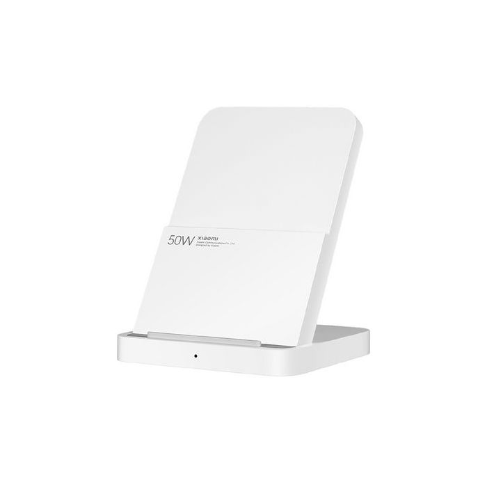 Xiaomi 50W Wireless Charging Stand Pro Cargador Inalambrico - HyperCharge 50W - Soporte Inclinado Ergonomico - Ventilacion Activa Silenciosa - Compatible con Qi - Carga Rapida para Xiaomi / iPhone / Samsung - Color Blanco