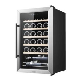 Cecotec Bolero GrandSommelier 2450 Inox Compressor Vinoteca para 24 Botellas - Silencioso 45dB - Temperatura Regulable - Compresor de Enfriamiento - Control Tactil - Color Acero