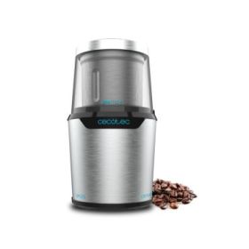 Cecotec Molinillo de Cafe y Especias Titanmill 300 Duoclean Molinillo de Cafe y Especias - 300W - Capacidad 90g - Vaso para Triturar - Cuchillas Recubiertas de Titanio - Color Acero