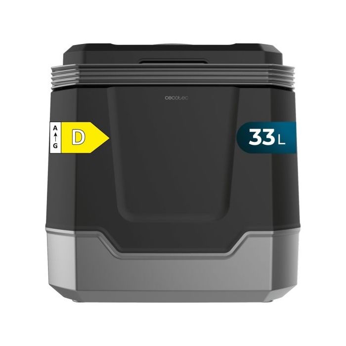 Cecotec Bolero TravelCooling 33L D Nevera Portatil - Capacidad 33L - 12V/220V - Temperatura Regulable - Enfria hasta 8ºC - Funcion Calentamiento hasta 65ºC - Color Negro y Gris