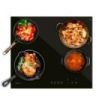 Cecotec Bolero SquadV 4001 Cocina Vitroceramica Encastrable - 6000W - 4 Zonas - Temporizador - Control Tactil - 9 Niveles de Potencia - Indicador de Calor Residual - Color Negro