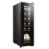 Cecotec Bolero GrandSommelier 1250 CoolCrystal Compressor Vinoteca para 12 Botellas - Capacidad 0.75L - Luz LED - Temperatura Regulable - Control Tactil - 25.2x45x79.5cm - Color Negro