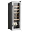 Cecotec Bolero GrandSommelier 1250 CoolWood Compressor Vinoteca para 12 Botellas - Capacidad 0.75L - Luz LED - Temperatura Regulable - Control Tactil - 25.2x45x79.5cm - Color Acero