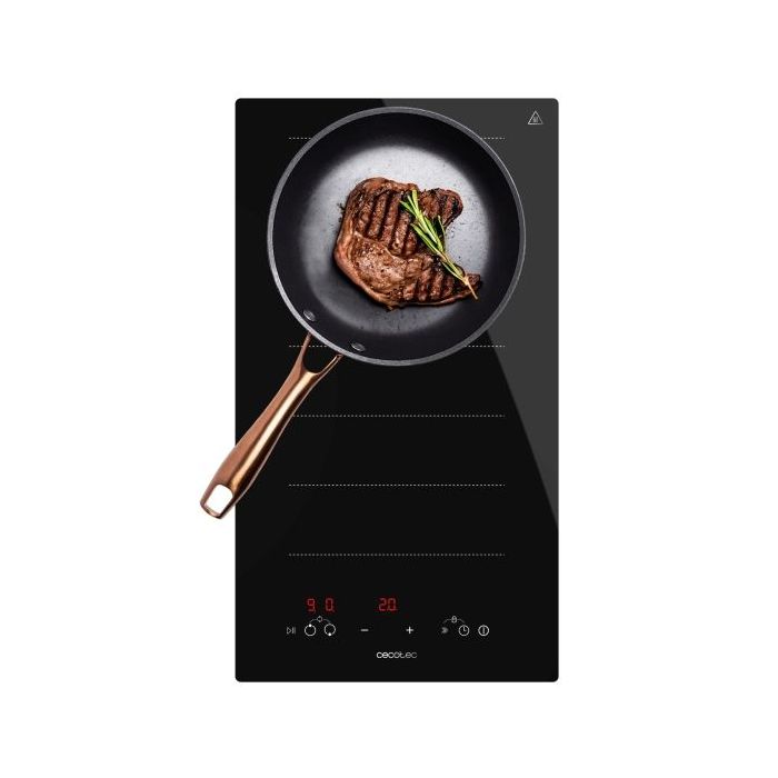 Cecotec Bolero Squad I 2100 Flex Cocina de Induccion Encastrable - 3500W - Temporizador - Detector de Sartenes - Control Tactil - 9 Niveles de Potencia - Funcion Booster - Color Negro