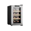 Cecotec Bolero GrandSommelier 830 CoolWood Vinoteca para 8 Botellas - Silencioso 35dB - Luz LED - Pantalla LED - Temperatura Regulable - Control Tactil - Color Acero