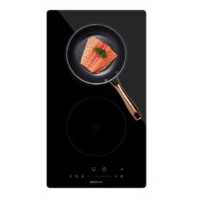 Cecotec Bolero Squad I 2100 Cocina de Induccion Encastrable - 3500W - 2 Zonas - Detector de Sartenes - Temporizador - Seguro Infantil - 9 Niveles de Potencia - Control Tactil - Color Negro