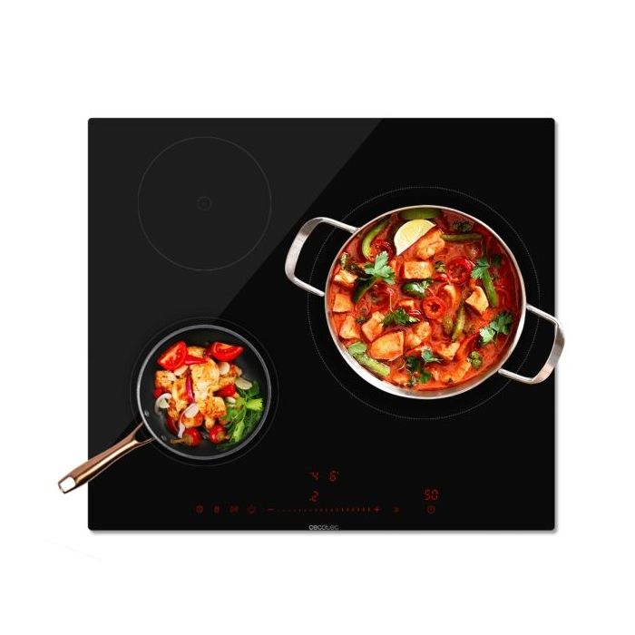 Cecotec Bolero Squad I 3300 Cocina de Induccion Encastrable - 7400W - Detector de Sartenes - Temporizador - Control Tactil - 9 Niveles de Potencia - Funcion Booster - Color Negro