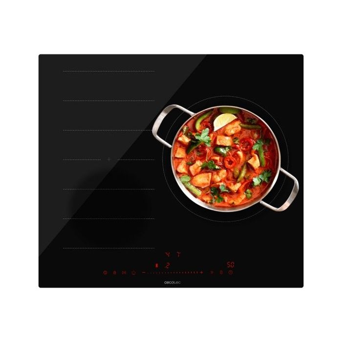 Cecotec Bolero Squad I 3300 FullFlex Cocina de Induccion Encastrable - 7400W - 2 Zonas - Detector de Sartenes - Temporizador - Control Tactil - 9 Niveles de Potencia - Funcion Booster - Color Negro