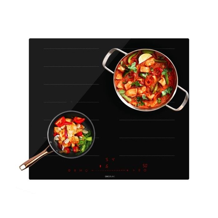 Cecotec Bolero Squad I 4300 FullFlex Cocina de Induccion Encastrable - 7400W - Detector de Sartenes - Temporizador - Control Tactil - 9 Niveles de Potencia - Funcion Booster - Color Negro