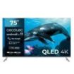 Cecotec V3+ Series VQU30075+ Smart TV de 75" QLED 4K UHD HDR - 120Hz - USB PVR - Procesador Cortex A55 - Sonido Dolby - WiFi - Android TV 11 - HDMI 2.1 - Chromecast - Bluetooth - Vesa - Color Negro