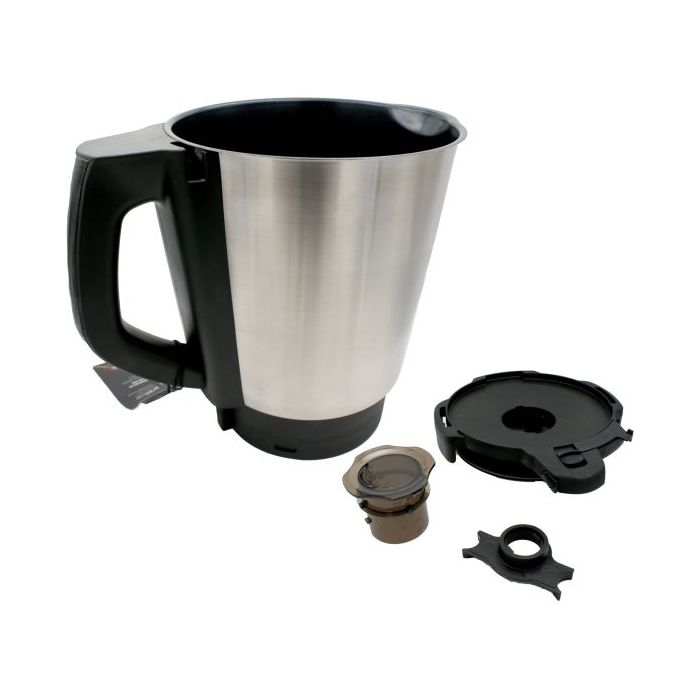 Cecotec Jarra con Revestimiento Ceramico para Mambo - Capacidad 3.3L - Acero Inoxidable - Libre de PTFE y PFOA - Alta Antiadherencia - Color Acero