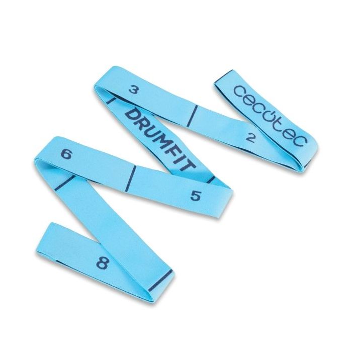 Cecotec DrumFit Elastiband Banda Elastica de Estiramiento - 8 Niveles de Resistencia - Goma Poliester - Color Azul