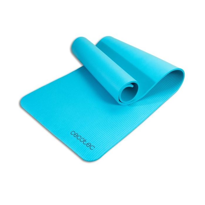 Cecotec DrumFit Mat Esterilla - Patron Antideslizante - Elastomero Termoplastico - Asa de Transporte - 183x61x1cm - Color Negro y Azul