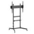 Cromad Soporte de Suelo con Ruedas para TV 55"-100" - Bloqueo de Ruedas - Bandeja Multiusos - Peso Max 70Kg - VESA 800X600mm