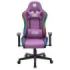 Cromad Serie Fenrir Silla Gaming RGB - Estructura Robusta - Piel Sintetica de Alta Calidad - Altura Regulable con Piston de Gas Clase 2 - Respaldo Reclinable - Cojin Lumbar y Cervical - Reposabrazos Regulables - Color Violeta