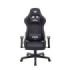 Cromad Serie Demon Lord Silla Gaming - Estructura Robusta - Piel Sintetica de Alta Calidad - Altura Regulable con Piston de Gas Clase 2 - Respaldo Reclinable - Cojin Lumbar y Cervical - Reposabrazos Regulables - Color Negro