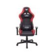 Cromad Serie Demon Lord Silla Gaming - Estructura Robusta - Piel Sintetica de Alta Calidad - Altura Regulable con Piston de Gas Clase 2 - Respaldo Reclinable - Cojin Lumbar y Cervical - Reposabrazos Regulables - Color Negro/Rojo