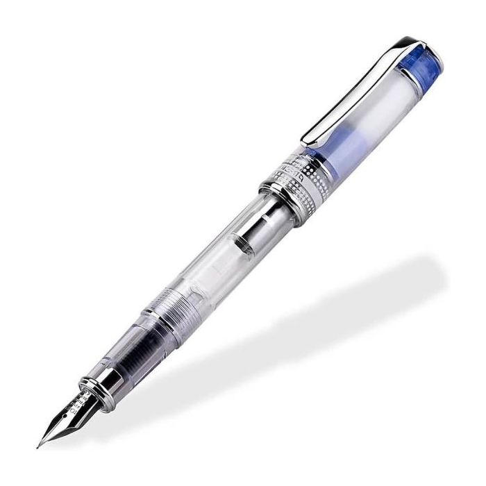 Pilot Prera Pluma Estilografica - Cuerpo Transparente - Incluye Convertidor y Cartucho de Tinta - Color Azul