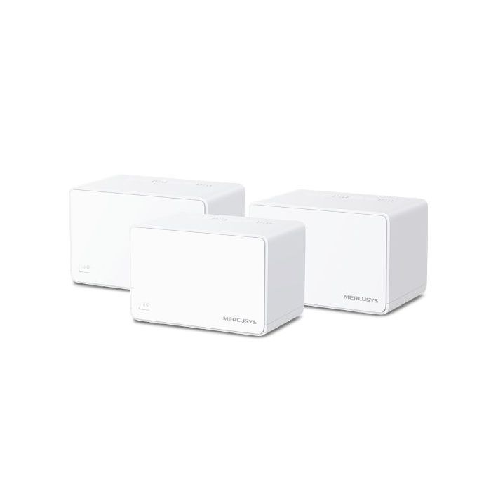 Mercusys Halo H80X Pack de 3 Unidades Sistema Wi Fi 6 Mesh AX3000 - Cobertura Hasta 650m2 - Velocidad hasta 3000 Mbps - Color Blanco