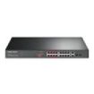 Mercusys MS118CP Swtich 18 Puertos RJ45 - 16 Puertos 10/100Mbps PoE+ - 2 Puertos Gigabit - Hasta 250 Metros de Alcance - Color Negro