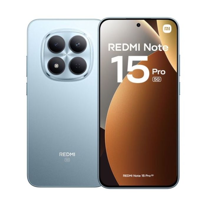 Xiaomi Redmi Note 15 Pro 5G Smartphone Pantalla Amoled 6.83" 120Hz - 8GB -256GB - Camara 200 MP OIS + 32 MP - MediaTek Helio 7400 Ultra  - Bateria 6580 mAh con Carga 45W - IP65 - Color Azul