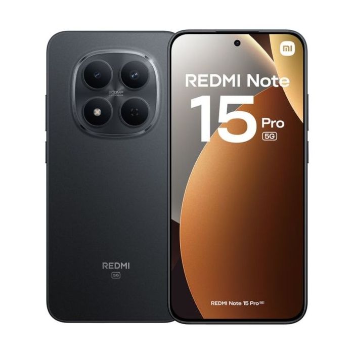 Xiaomi Redmi Note 15 Pro 5G Smartphone Pantalla Amoled 6.83" 120Hz - 12GB -512GB - Camara 200 MP OIS + 32 MP - MediaTek Helio 7400 Ultra  - Bateria 6580 mAh con Carga 45W - IP65 - Color Negro