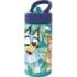 Safta Bluey Botella de 410ml - Valvula de Salida de Agua - Asa Superior - Tapon Roscado - Color Azul