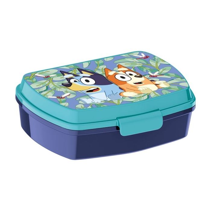 Safta Bluey Sandwichera - PVC sin BPA - Cierre Hermetico a Presion - Rectangular - Color Azul