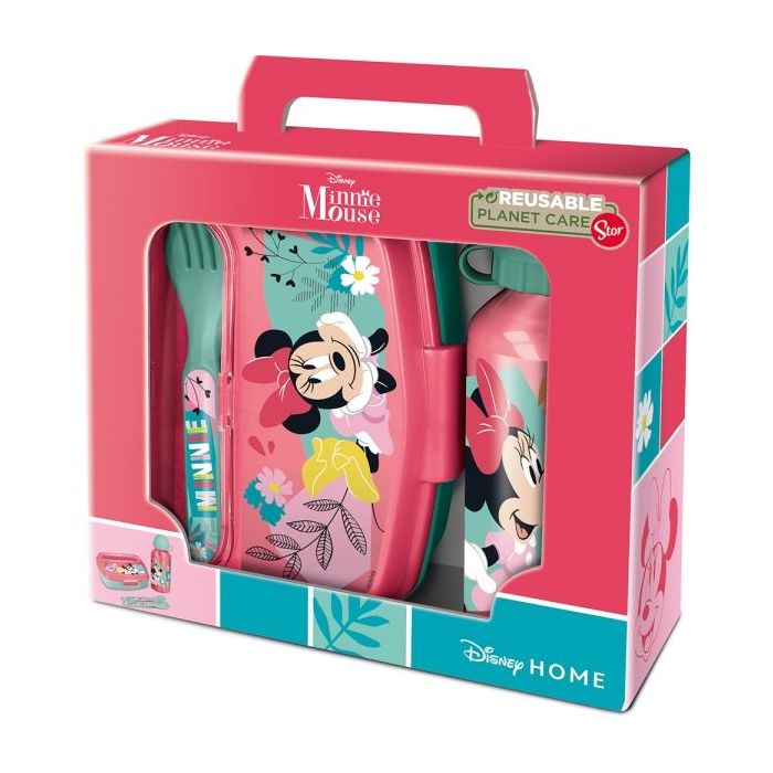 Safta Minnie Mouse Naive Set de Menaje Infantil - PVC sin BPA - Color Rosa
