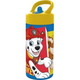 Safta Paw Patrol Funday Botella de 410ml - PVC sin BPA - Tapa con Rosca - Valvula de Salida de Agua - Asa Superior - 74x64x178mm - Color Azul