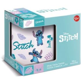 Safta Stitch Leaves Pattern Young Adult Taza Ceramica de 325ml - Multicolor