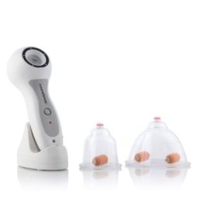 Innovagoods Aparato Anticelulitico de Vacumterapia Pro - Intensidad Regulable - Recargable por USB - Incluye Rodillos de Succion - Uso Diario 5 a 10 Minutos - Color Blanco Gris