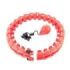 Innovagoods Fittehoop Aro de Fitness Inteligente Ajustable con Peso - Diseño Desmontable - Efecto Masaje 360 Grados - Accesorio de Lastre - Color Negro Rojo