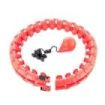 Innovagoods Fittehoop Aro de Fitness Inteligente Ajustable con Peso - Diseño Desmontable - Efecto Masaje 360 Grados - Accesorio de Lastre - Color Negro Rojo
