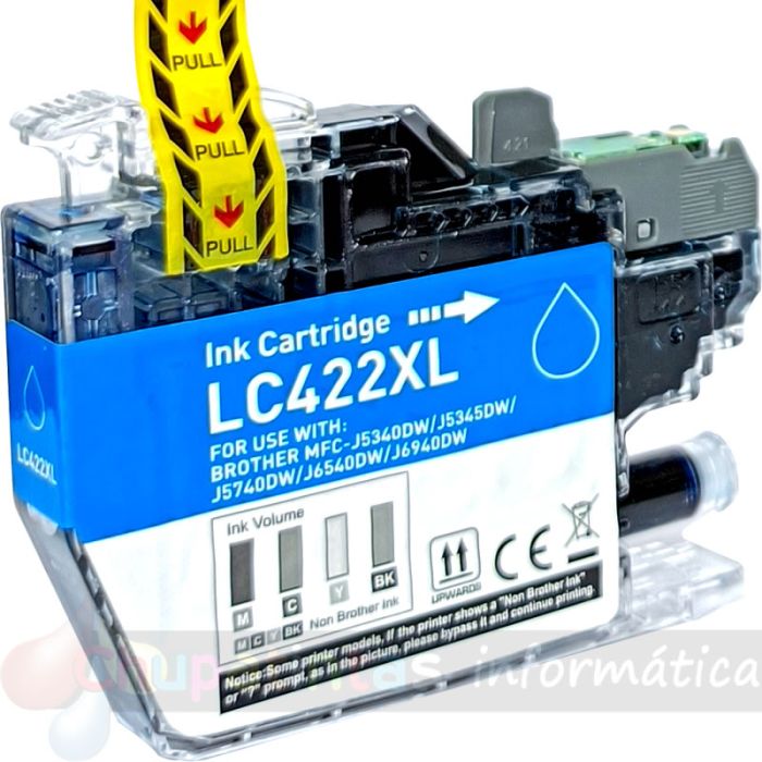 Brother LC422XL Cian Cartucho de Tinta Genérico - Reemplaza LC422XLC