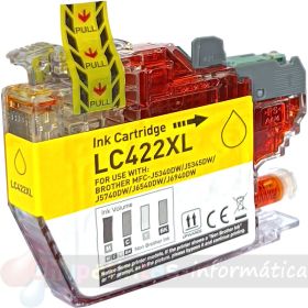 Brother LC422XL Amarillo Cartucho de Tinta Genérico - Reemplaza LC422XLY