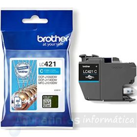 Brother LC421 Cian Cartucho de Tinta Original - LC421C-1