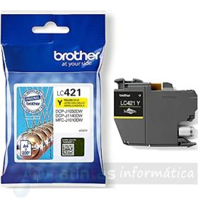 Brother LC421 Amarillo Cartucho de Tinta Original - LC421Y-1