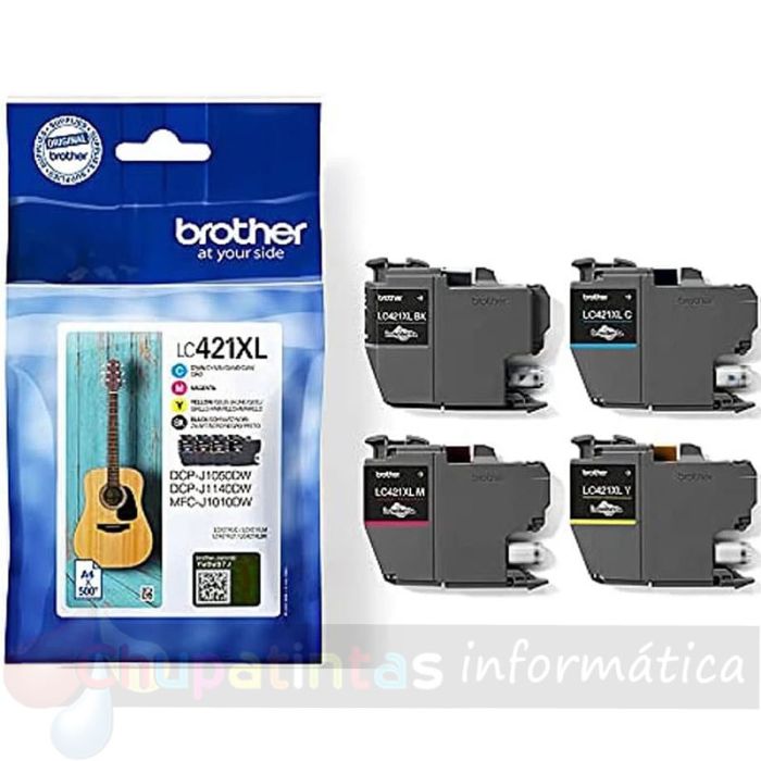 Brother LC421XL Pack de 4 Cartuchos de Tinta Originales - LC421XLVAL-1